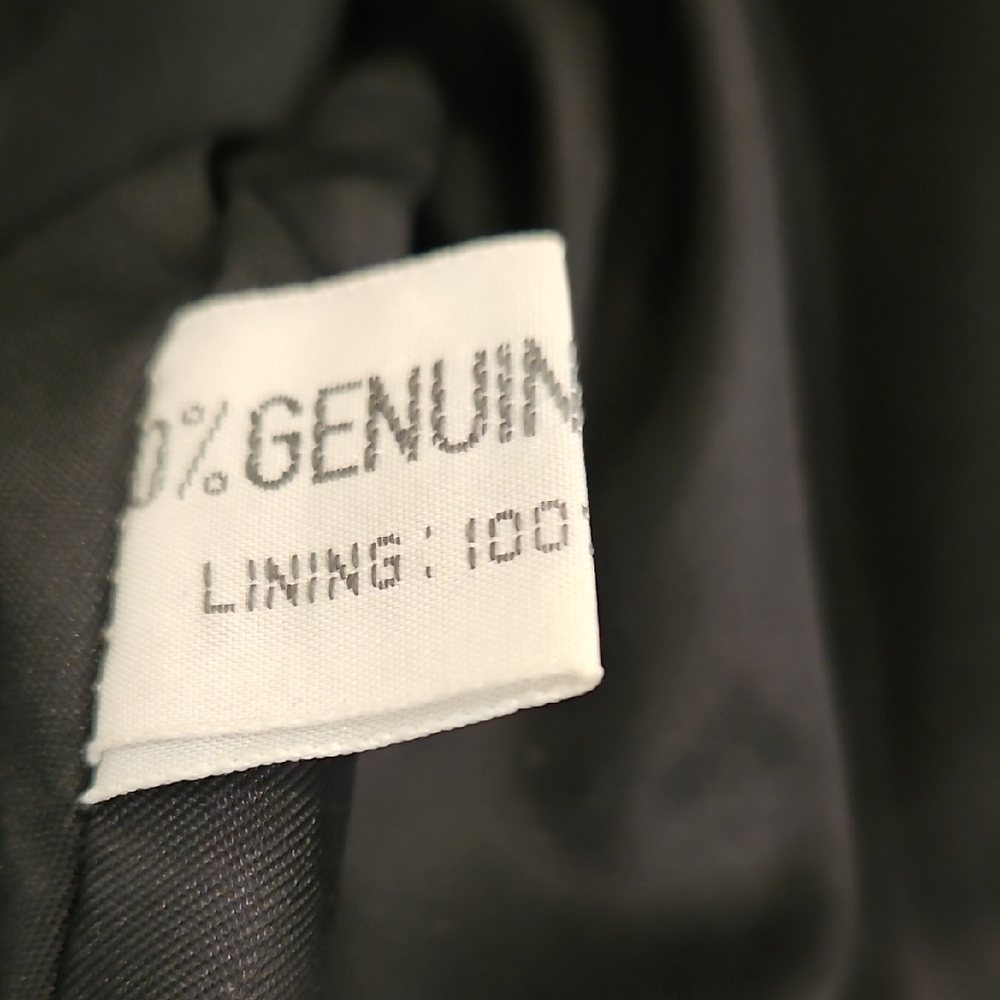 Women's LNR Black Leather Coat Size M - Picture 5 of 7